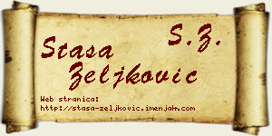 Staša Zeljković vizit kartica